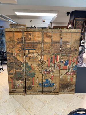 In the manner of Qiu Ying 仇英 (1494-1552): 'Festival in Chinese Garden', ink and colour on silk, 17/18th C. — photo 20