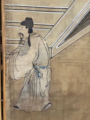 In the manner of Qiu Ying 仇英 (1494-1552): 'Festival in Chinese Garden', ink and colour on silk, 17/18th C. — photo 29