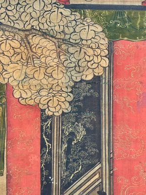 In the manner of Qiu Ying 仇英 (1494-1552): 'Festival in Chinese Garden', ink and colour on silk, 17/18th C. — photo 38