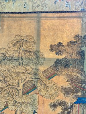 In the manner of Qiu Ying 仇英 (1494-1552): 'Festival in Chinese Garden', ink and colour on silk, 17/18th C. — photo 48