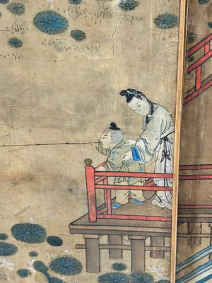 In the manner of Qiu Ying 仇英 (1494-1552): 'Festival in Chinese Garden', ink and colour on silk, 17/18th C. — photo 62