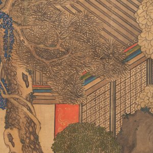 In the manner of Qiu Ying 仇英 (1494-1552): 'Festival in Chinese Garden', ink and colour on silk, 17/18th C. — photo 33