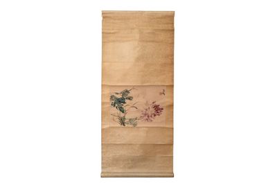 In the manner of Wang Xuetao 王雪濤 (1903-1982): 'Peony', ink and colour on paper