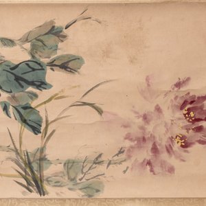 In the manner of Wang Xuetao 王雪濤 (1903-1982): 'Peony', ink and colour on paper — 照片 2
