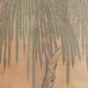 In the manner of Wang Zhenpeng 王振鵬 (Yuan): 'Two ladies in the garden', ink and colour on silk, Qing — foto 2