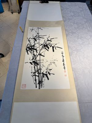 In the manner of Yun Shouping 惲壽平 (1633-1690): 'Bamboo', ink on paper, 19/20th C. — foto 1