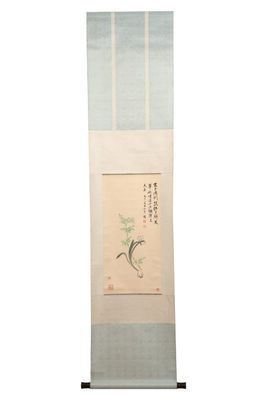 In the manner of Zhang Daqian 張大千 (1898-1983): 'Bamboo and Narcissus', ink and colour on paper