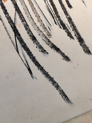 In the manner of Zhang Daqian 張大千 (1898-1983): 'Lotus', ink and colour on paper — photo 2