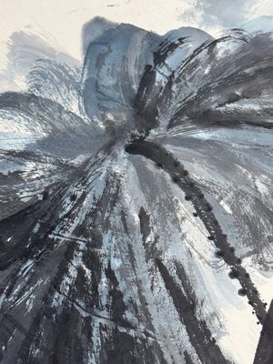 In the manner of Zhang Daqian 張大千 (1898-1983): 'Lotus', ink and colour on paper — photo 24