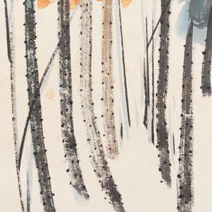 In the manner of Zhang Daqian 張大千 (1898-1983): 'Lotus', ink and colour on paper — photo 12