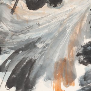 In the manner of Zhang Daqian 張大千 (1898-1983): 'Lotus', ink and colour on paper — photo 7
