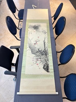 In the manner of Zhang Daqian 張大千 (1898-1983): 'Three friends of winter', ink and colour on paper — 照片 1
