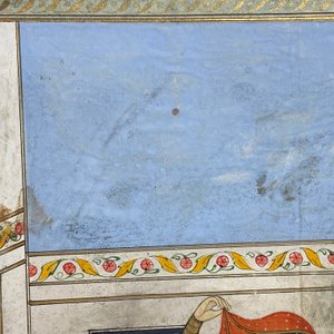 Indian school miniature: 'Audience with Maharaja Ranjit Singh', opaque pigments heightened with gold on paper, 19th C. — 照片 12