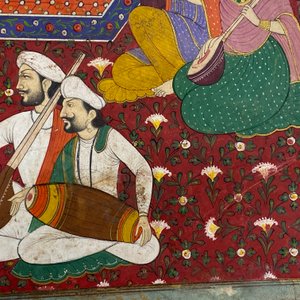 Indian school miniature: 'Audience with Maharaja Ranjit Singh', opaque pigments heightened with gold on paper, 19th C. — 照片 21