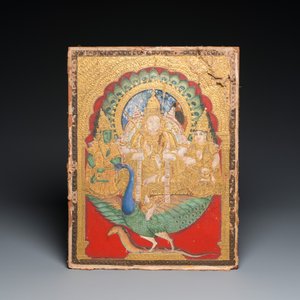Indian school, Thanjavur region: 'Murugan on his peacock', 19th C. — photo 2