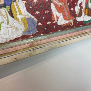 Indische school, miniatuur: 'Audiëntie bij Maharadja Ranjit Singh', met goud opgehoogde opake pigmenten op papier, 19e eeuw — foto 34