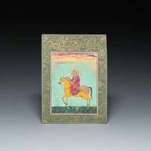 Indische school, miniatuur: 'Portret van Akbar de Grote, de derde Mogolse keizer' — foto 2