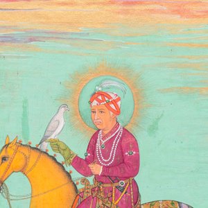 Indische school, miniatuur: 'Portret van Akbar de Grote, de derde Mogolse keizer' — foto 4