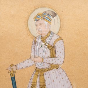 Indische school, miniatuur: 'Portret van een keizer', inkt en kleur op papier, 19e eeuw — foto 3