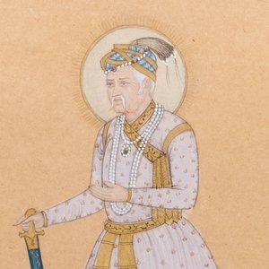 Indische school, miniatuur: 'Portret van een keizer', inkt en kleur op papier, 19e eeuw — foto 5