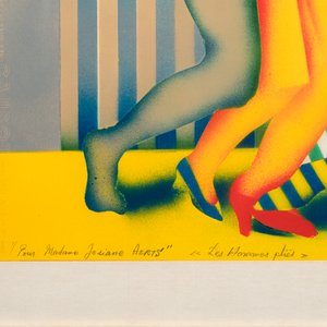 Isao Utsumiya (b. 1945): 'Les Hommes Pliés', colour lithograph — photo 4