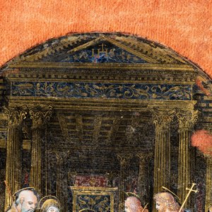 Italian school: 'Adoration of the Shepherds', oval miniature reverse glass painting, 16th C. — 照片 5