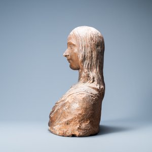 Italian school, surrounding or follower of Agnolo di Polo de’ Vetri (1470 - 1528), a terracotta bust, 16th C.: The young Christ or Cristo Giovinetto — 照片 4