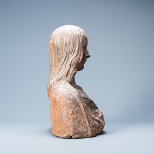 Italian school, surrounding or follower of Agnolo di Polo de’ Vetri (1470 - 1528), a terracotta bust, 16th C.: The young Christ or Cristo Giovinetto — 照片 5