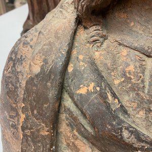 Italian school, surrounding or follower of Agnolo di Polo de’ Vetri (1470 - 1528), a terracotta bust, 16th C.: The young Christ or Cristo Giovinetto — 照片 9