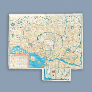 Izumiya Ichibei, Japan, ca. 1844-1848: A hand-coloured map of Tokyo — 照片 1