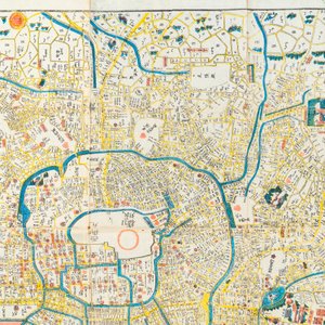 Izumiya Ichibei, Japon, ca. 1844-1848: Un plan de Tokyo, colorié à la main — photo 5