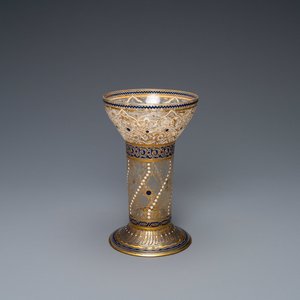 J. & L. Lobmeyr, Vienna, late 19th C.: An Islamic or Mamluk-style enamelled glass beaker — photo 1