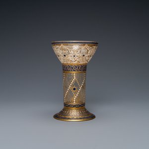 J. & L. Lobmeyr, Vienne, fin du 19ème: Un gobelet en verre émaillé de style islamique ou mamelouk — photo 5