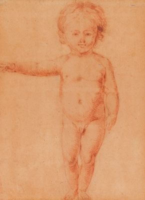 Jacob de Wit (1695-1754): 'Portret van een jongen', sanguine op papier, ca. 1747