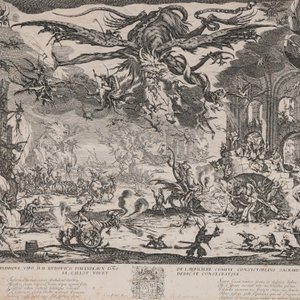 Jacques Callot (1592–1635): 'La tentation de Saint Antoine', gravure sur papier, vers 1635 — photo 2