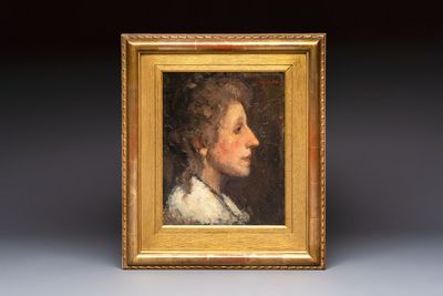 Jakob Smits (1855-1928): 'Malvina', oil on canvas and panel, signed, 1888-1899