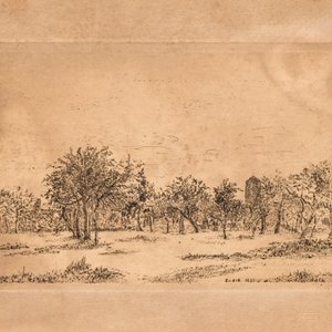 James Ensor (1860-1949): 'The Orchard', etching — 照片 1