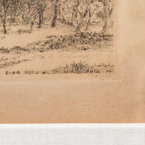 James Ensor (1860-1949): 'The Orchard', etching — 照片 4