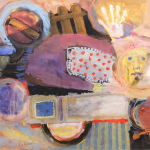 Jan Cobbaert (1909-1995): Composition abstraite avec enfant, aquarelle sur papier — photo 1