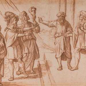 Jan Lievens (1607-1674) : 'Allégorie du mensonge', plume et encre brune sur papier, ca. 1621-23 — photo 1