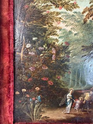 Jan van Kessel the Younger (Antwerp, 1654 – Madrid, 1708): 'The Holy Family in a Forest Landscape', oil on copper — 照片 29