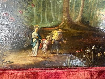 Jan van Kessel the Younger (Antwerp, 1654 – Madrid, 1708): 'The Holy Family in a Forest Landscape', oil on copper — 照片 31