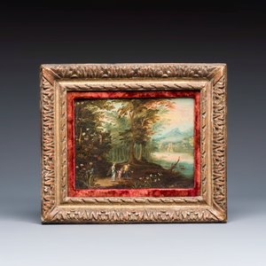 Jan van Kessel the Younger (Antwerp, 1654 – Madrid, 1708): 'The Holy Family in a Forest Landscape', oil on copper — 照片 4