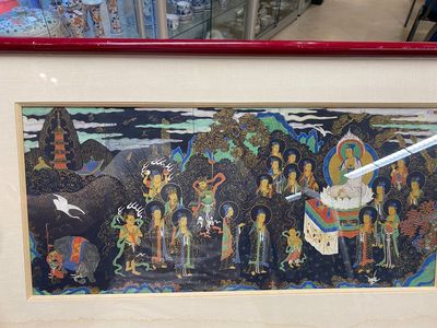 Japanese school: 'A chapter from the Lotus Sutra', ink, colour and gilding on paper, Edo/Meiji, 18/19th C. — 照片 1