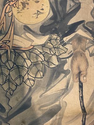 Japanese school, follower of Sesson Shukei 雪村周継 (1504 – c. 1589): 'Two immortals', ink and colour on paper — photo 13