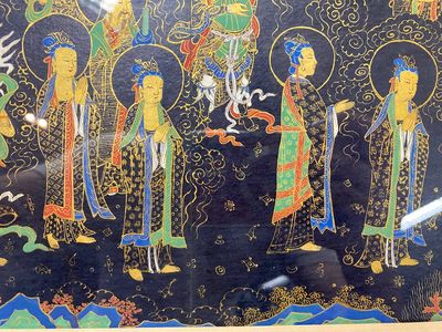 Japanse school: 'Hoofdstuk uit de Lotus Sutra', inkt, kleur en vergulding op papier, Edo/Meiji, 18/19e eeuw — foto 7