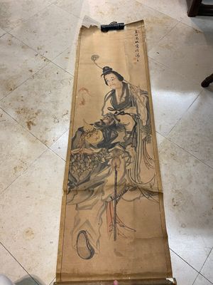 Japanse school, navolger van Sesson Shukei 雪村周継 (1504 – c. 1589): 'Twee onsterfelijken', inkt en kleur op papier — foto 9
