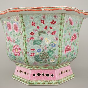 Jardinière en porcelaine de Chine, famille rose, Yongzhen — photo 2