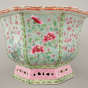 Jardinière en porcelaine de Chine, famille rose, Yongzhen — photo 3