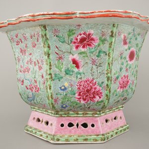 Jardinière en porcelaine de Chine, famille rose, Yongzhen — photo 5